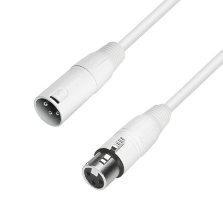 Image principale du produit Câble Micro XLR mâle vers XLR femelle 10m blanc