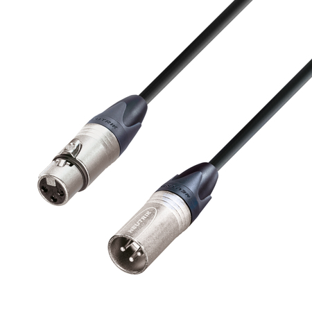 Image principale du produit Câble DMX et Audionumérique AES/EBU 110 Ohms Neutrik XLR mâle vers XLR femelle 20m