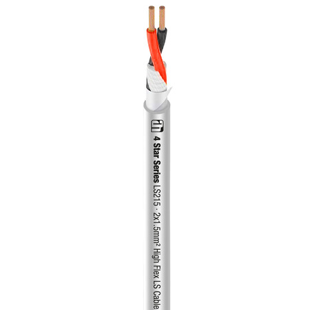 Image principale du produit Adam Hall Cables KLS 215 W - Câble Haut-parleur 2 x 1,5 mm² blanc