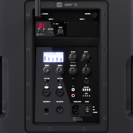 Image nº6 du produit ANNY® 12 HHD B6 LD Systems - Enceinte autonome 12″ portable Bluetooth® sur batterie avec mixage et 1 micro main sans fil