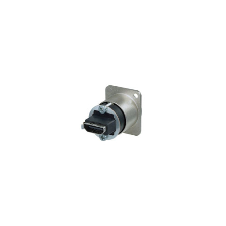 Image secondaire du produit Neutrik NAHDMI-W-B - HDMI feedthrough adapter, black D-shape housing