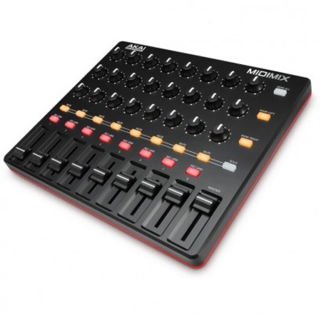 Image principale du produit Contrôleur MIDI AKAI MIDIMIX 9 Faders 24 Potentiomètres et 8 Boutons