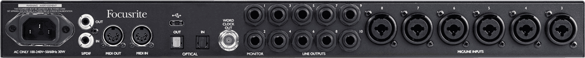 Image nº3 du produit Clarett+ 8PRE FOCUSRITE - Interface audio 18/20