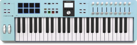 Image principale du produit ESSENTIAL3-49-AQU ARTURIA - Clavier MIDI 49 touches Aquamarine, contrôleurs DAW, pads, encodeurs
