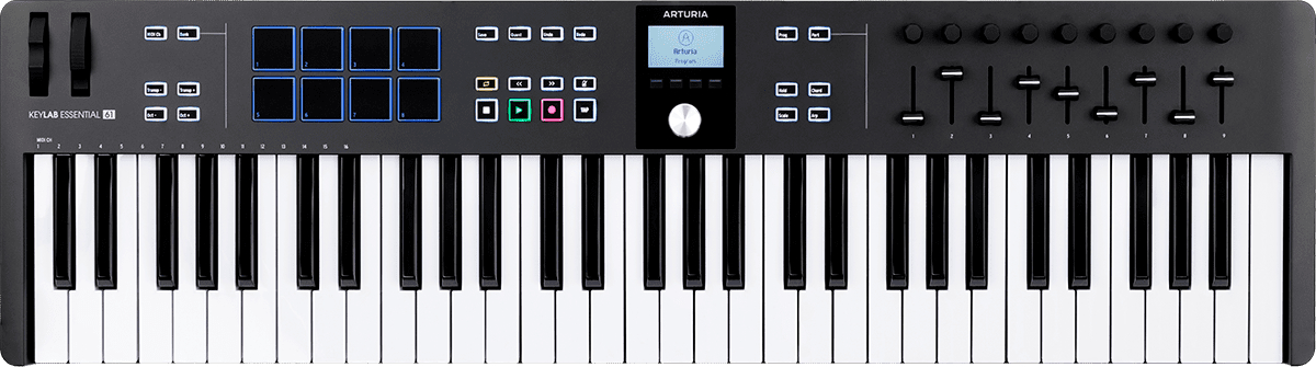 Image principale du produit ESSENTIAL3-61-BK ARTURIA - Keylab Essential 3 61 touches noir, MIDI USB, compatible DAW, p