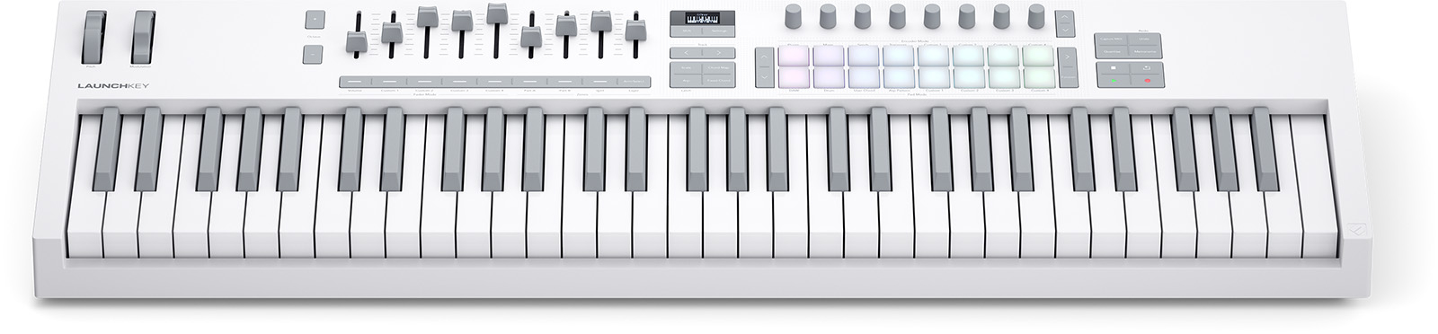 Image secondaire du produit LAUNCHKEY-61-WH NOVATION - Clavier 61 touches blanc - 16 pads - 8 encodeurs