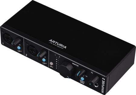 Image principale du produit MINIFUSE2-BK ARTURIA Interface audio 2 entrées/sorties noire robuste