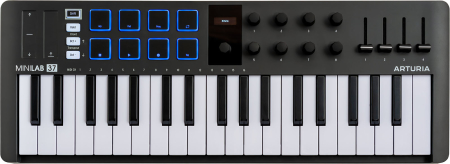 Image principale du produit MINILAB3-37-BK ARTURIA Contrôleur MIDI 37 touches compact noir