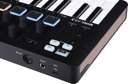 Image nº4 du produit MINILAB3-BK ARTURIA - Clavier maître compact, 25 touches, pads RGB, écran