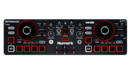 Image principale du produit MIXTRACK-GO NUMARK - Contrôleur DJ portable 2 voies USB-C