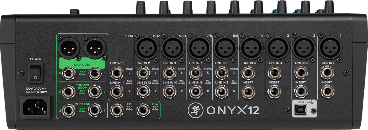 Image nº3 du produit ONYX12 MACKIE - Table de mixage USB 12 canaux + effets