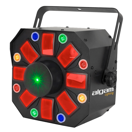 Image principale du produit PHEBUS2 ALGAM LIGHTING - Projecteur LED/Laser 3-en-1 Derby Strobe Wash