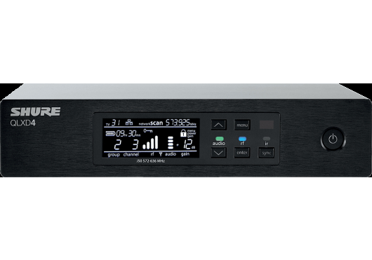 Image principale du produit QLXD4G51 SHURE - Récepteur - Récepteur - Bande G51 - 470 à 534 MHz