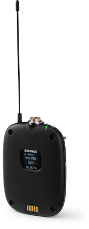 Image principale du produit SLXD1+-G65 SHURE - Émetteur ceinture G65 470-606 MHz léger avec ShowLink