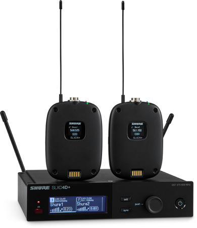 Image principale du produit SLXD14D+E-G65 SHURE Système double ceinture G65 470-606 MHz