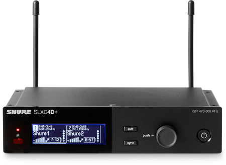 Image secondaire du produit SLXD4D+E-G65 SHURE - Récepteur double SLX-D 470-606 MHz large bande