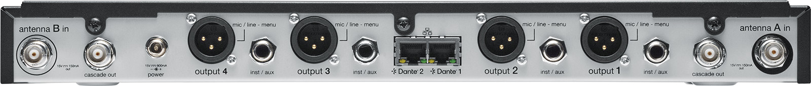 Image nº5 du produit SLXD4QDAN+E-G65 SHURE Récepteur quad Dante bande G65 470-606 MHz