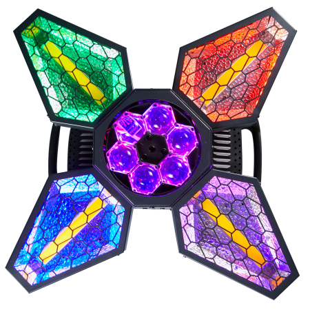 Image principale du produit VINTAGE-FLOWER ALGAM LIGHTING - Projecteur LED rotatif 4 effets hypnotiques