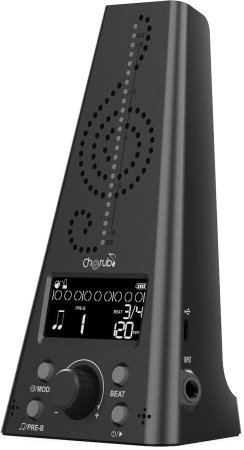 Image nº3 du produit WMT-230-BLK CHERUB - Métronome/accordeur électronique noir, écran lumineux, sortie casque,