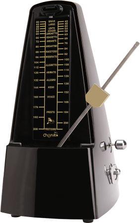 Image secondaire du produit WSM-330-BK CHERUB - Métronome mécanique noir vintage, 40-208 bpm, son classique, réglage p