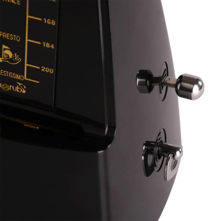 Image nº3 du produit WSM-330-BK CHERUB - Métronome mécanique noir vintage, 40-208 bpm, son classique, réglage p