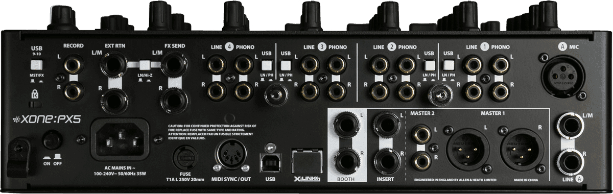 Image nº4 du produit XONE-PX5 ALLEN & HEATH Console Club 4+1 voies stéréo 2 out stéréo