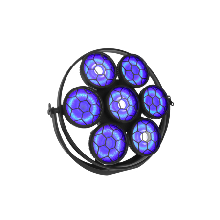 Image nº6 du produit ARDECO 7BEE J.COLLYNS – Projecteur retro 7 x 50W Blanc chaud et 336 led RGB