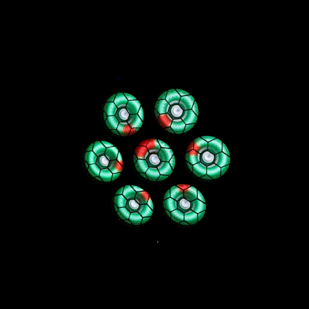 Image nº11 du produit ARDECO 7BEE J.COLLYNS – Projecteur retro 7 x 50W Blanc chaud et 336 led RGB