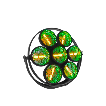 Image nº3 du produit ARDECO 7GLD J.COLLYNS – Projecteur retro 7 x 60W Blanc chaud et couleur