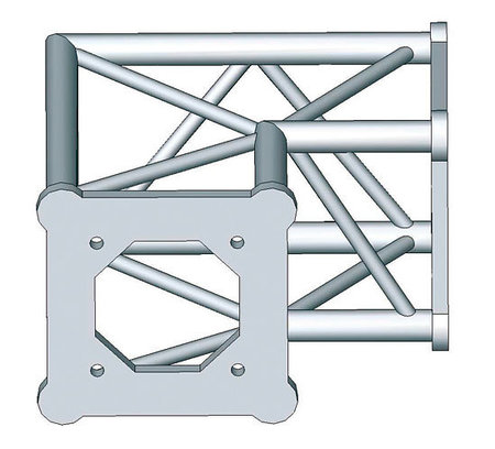 Image principale du produit ASC 1522 ASD- Angle 2 départs à 90° structure carrée 150mm