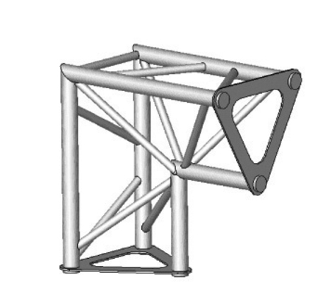 Image principale du produit Angle ASD 2d 90° SD150 alu triangulaire ASD1523