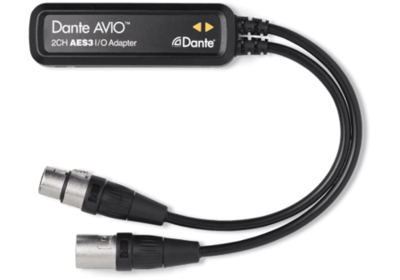 Image principale du produit AVIO DANTE adaptateur 2 canaux in et 2 canaux out en AES