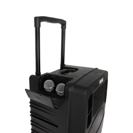 Image nº7 du produit BE 9412 V2 Power Acoustics - enceinte autonome avec lecteur CD MP3 SD USB DIVX Bluetooth et 2 micro mains sans fil UHF