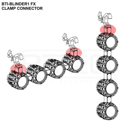 Image nº5 du produit BTI-BLINDER1 CLAMP CONNECTOR Briteq – Connecteur pour fixer un crochet sur un BTI-Blinder