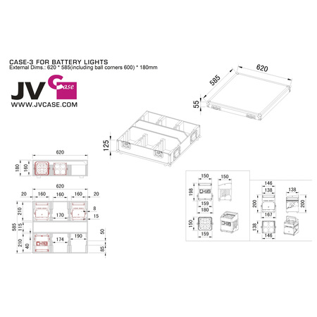 Image nº3 du produit CASE-3 JV-CASE - Flightcase pour 6 Akkulite IP