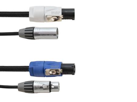 Image principale du produit Câble Hybride DMX 5 Broches et Alimentation PowerCON – Longueur 1,5 m