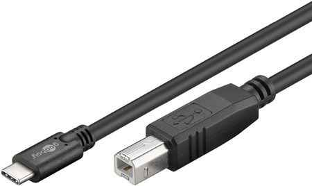 Image principale du produit Câble USB-C mâle vers USB-B mâle longueur 1m