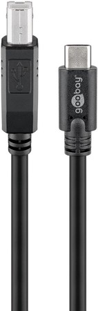 Image secondaire du produit Câble USB-C mâle vers USB-B mâle longueur 1m