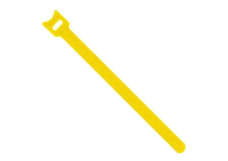 Image principale du produit attache cable jaune 20cm X 1.25cm à scratch