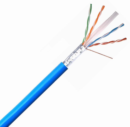 Image principale du produit Cable réseau 100 ohms 4 paires 350Mhz CAT6 couronne de 100m