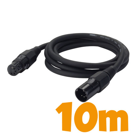 Image principale du produit cable DMX 110ohms XLR 5 broches 3 connectées male Femelle 10m
