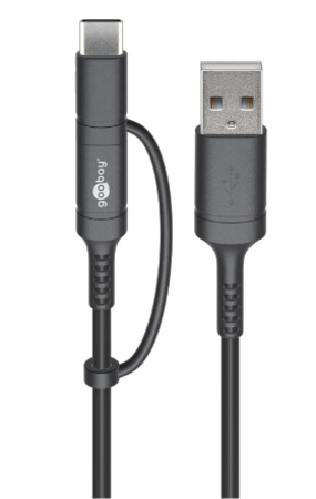 Image secondaire du produit Cordon adaptateur charge et data USB vers USB-c et micro usb