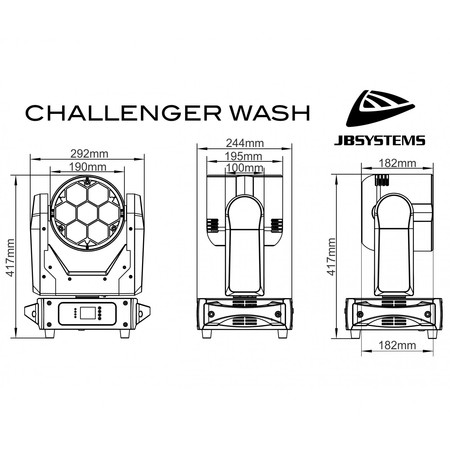 Image nº5 du produit Challenger Wash JB-System Lyre led 7x40W RGBW avec Zoom
