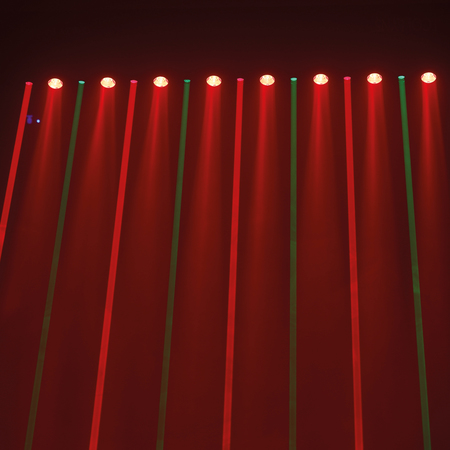 Image nº10 du produit CRAZY BAR RG J.Collyns - Barre oscillante avec 8 leds RBB 3W et 8 lasers 4 rouges et 4 verts