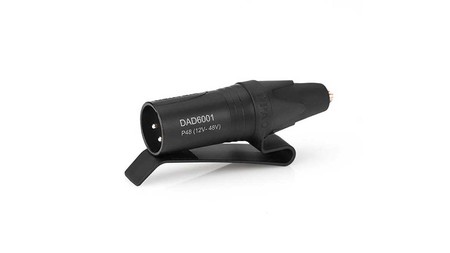 Image principale du produit DAD6001-BC DPA Adaptateur microdot vers XLR mâle 3 points noir clip ceinture