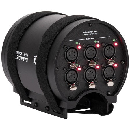 Image principale du produit Data Distro 6 ADJ - Splitter DMX RDM 1 entrée vers 6 sorties 5 broches