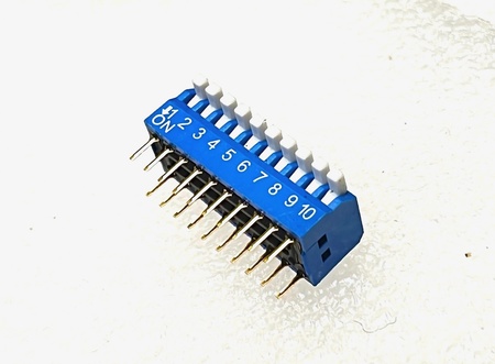 Image secondaire du produit Interrupteur dipswitch 10 voies coudé