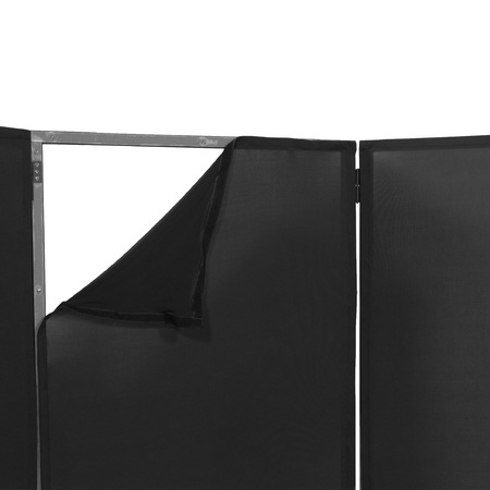 Image nº3 du produit DJ PANEL 120 BL Yourban DJ - Devant de scène 4 panneaux acier noir avec lycras noir et blanc + housse