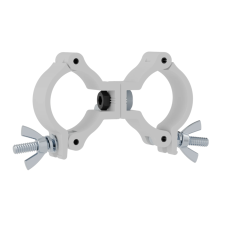 Image principale du produit SWIVEL CLAMP102W Contestage - Double clamp pour tube 50mm CMU 75kg blanc