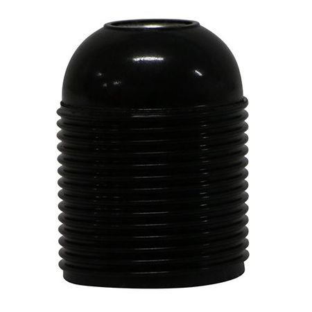Image principale du produit Douille plastique E26 filetée noire avec sortie sur tige M10